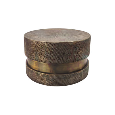 Antique Brass Metal Round Coffee Table