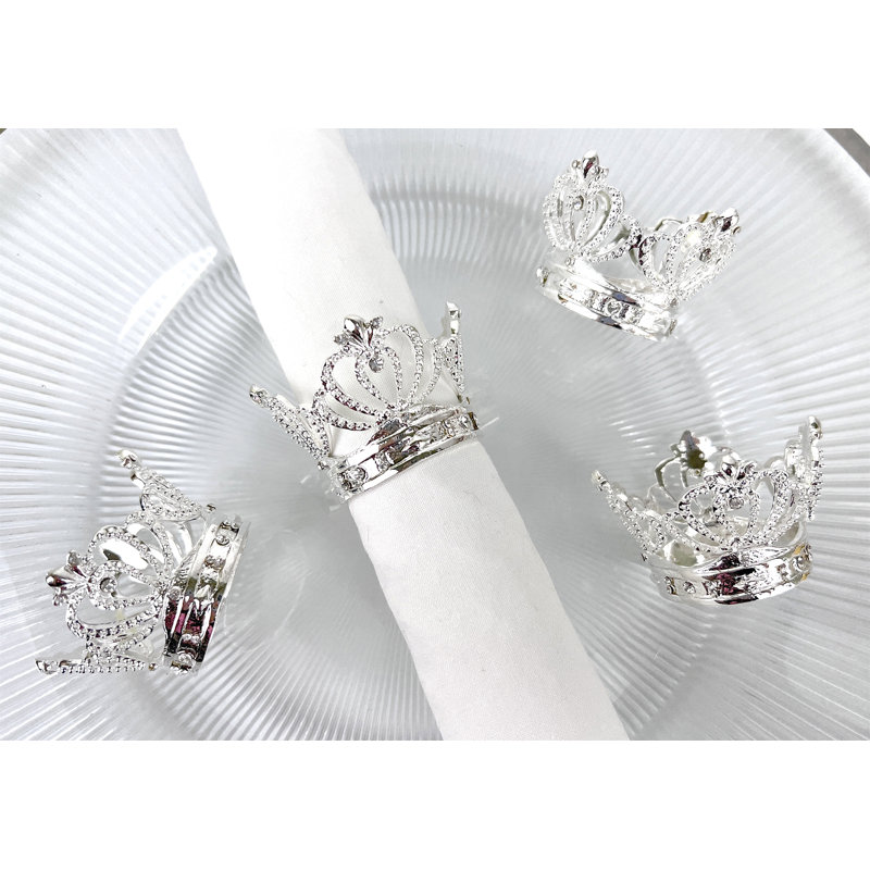 Rond de serviette en métal doré, Argent