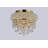 B&S Lighting Inc Chandeliers Bagel Crystal Flush Mount Chandelier 12"Wx 6"H 4 Lights-37029124