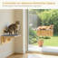 Perchoir pour fenêtre et tablettes murales 2 en 1, fenêtre hamac pour chat en bois massif, ventouse solide, tapis de housse lavable, siège de fenêtre pour chaton à l'intérieur, lit de perchoir pour regarder les oiseaux à l'intérieur, 16 po x 10 po
