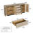 HOMSEE 86.6'' W Storage TV Stand
