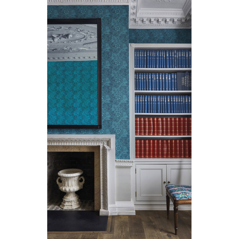 Marigold Wallpaper, Navy