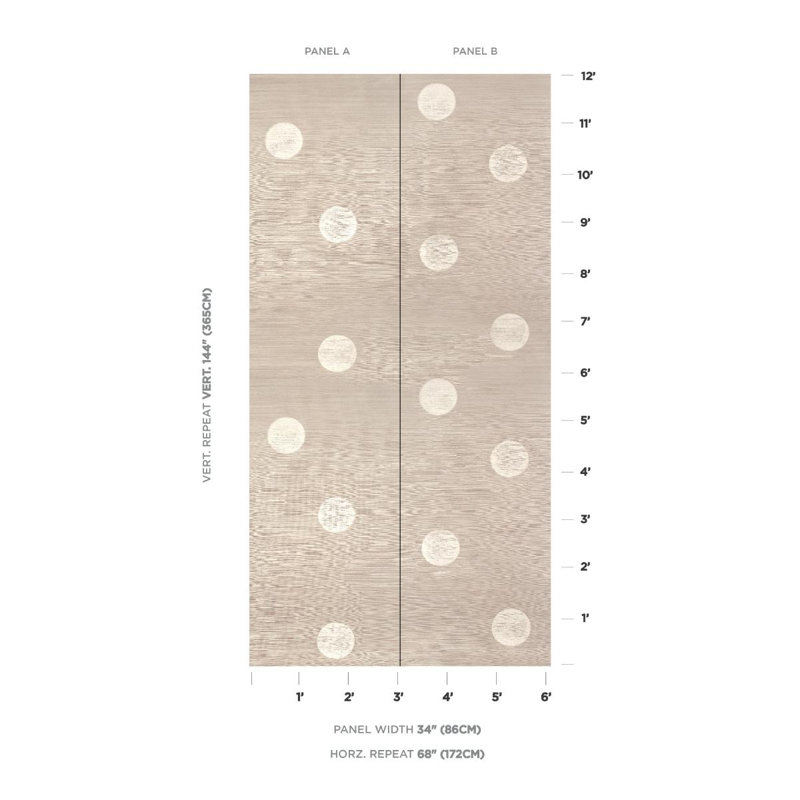 Ensemble de 2 panneaux Schumacher X Monte Carlo Sisal, Beige