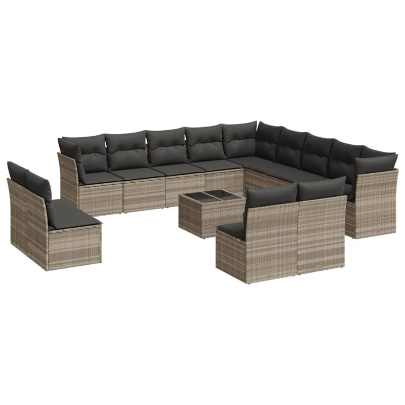 Vidaxl Garden Sofa Set Light Grey