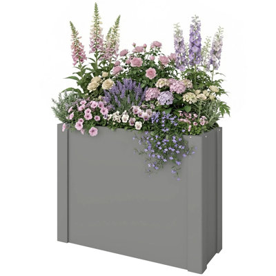 Raised Garden Bed – Galvanized Planter Box With Gloves, Outdoor Metal Container For Vegetables, Flowers & Herbs, Uv‑resistant & Stable Design