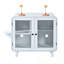 Ishaanvi Enclosure with LED Light and 2 Glass Doors-1265504405