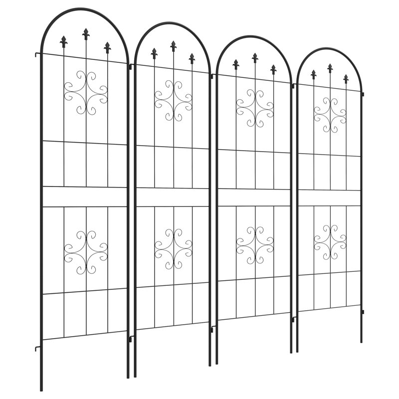 180cm H x 50cm W Metal Arched, Obelisk