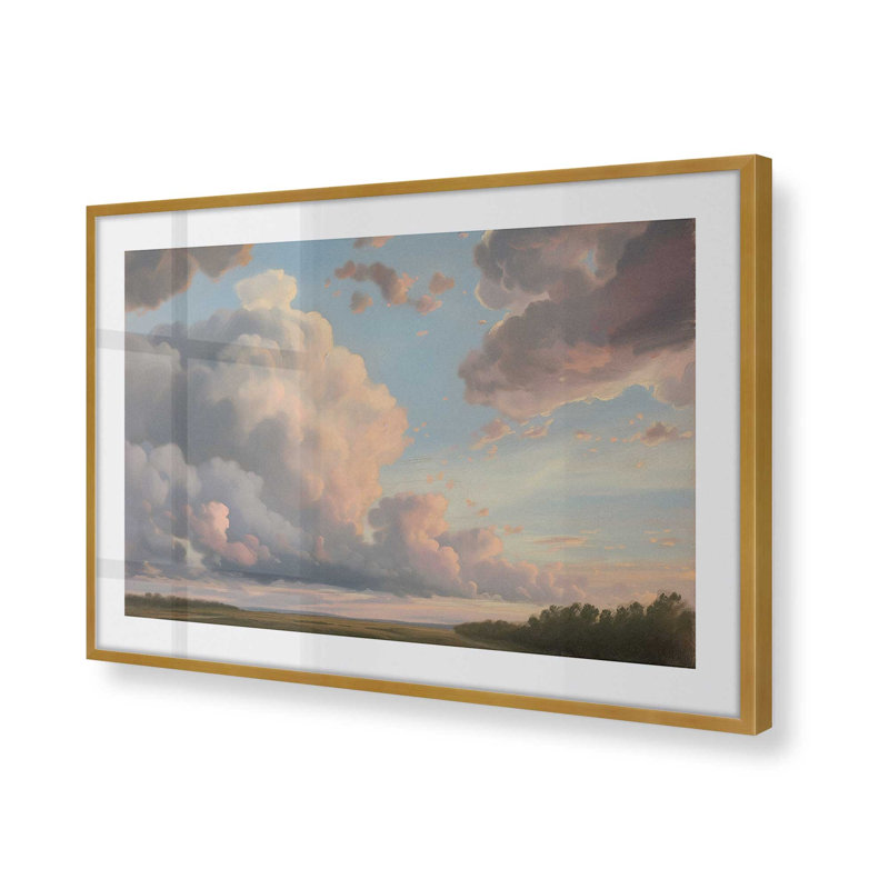 «Peaceful Dusk Cloudscape», Or poli, H 13,25 po x l 17,25 po
