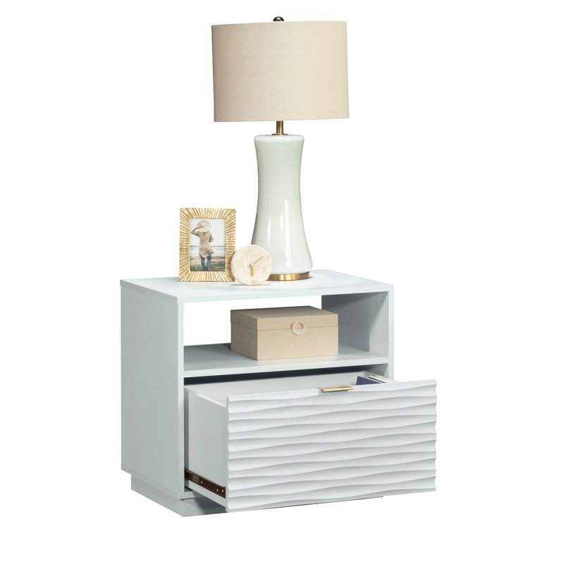 Table de chevet, finition blanche