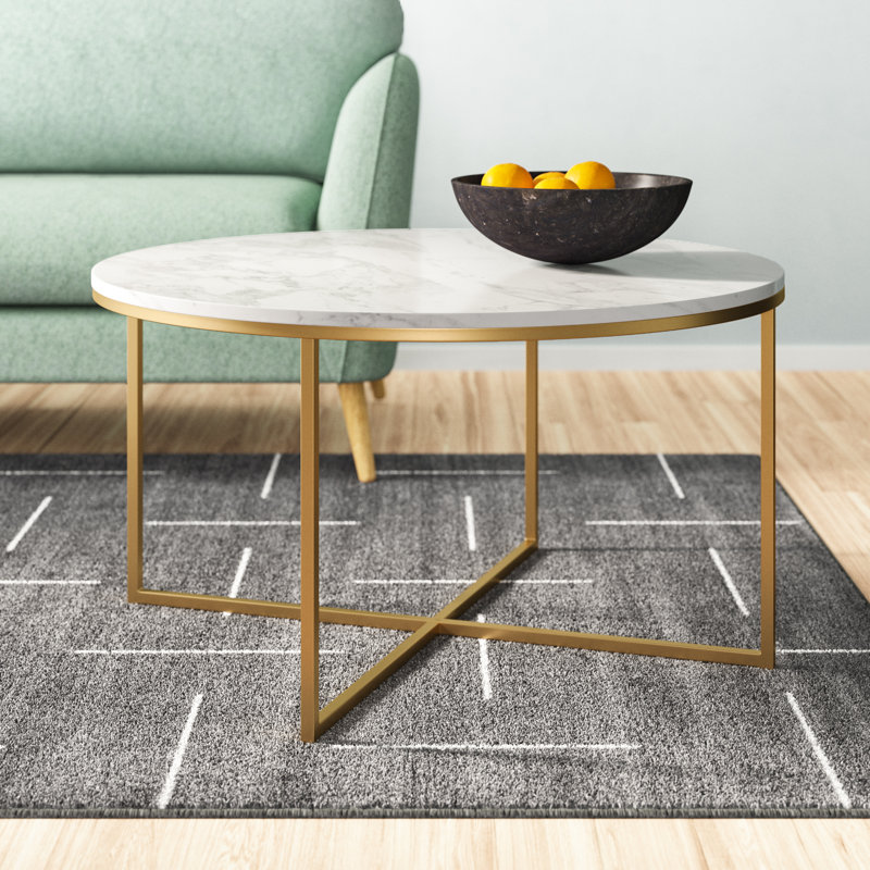 Ensemble de 2 tables basses rondes, Blanc