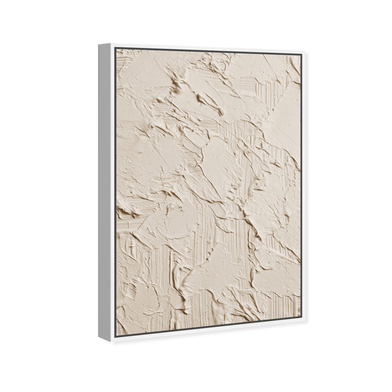 Muted Dabs by Oliver Gal - Floater Frame Print on Canvas, 16" H x 11" W, White