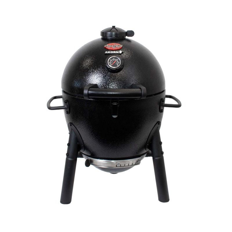Char-Griller Akorn Jr. Kamado Charcoal Grill, Black