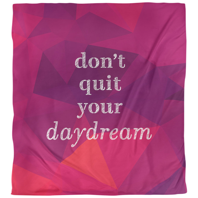 Housse de faux gemme de guillemets ne pas quitter votre housse de couette réversible simple daydream, Rubellite