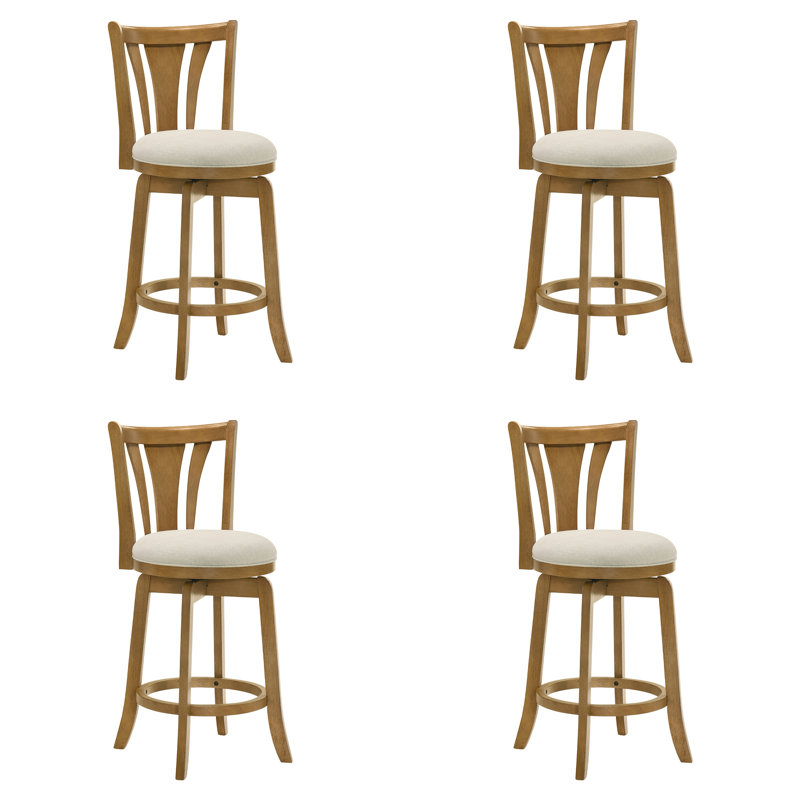 Tabouret de bar Beckett, Beige, Brun, Tabouret de comptoir (siège d'une hauteur de 26,2
