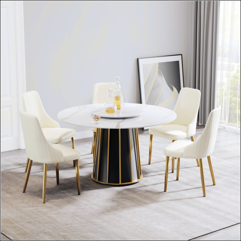Table de salle à manger Modern, H 29,53 po x L 53,15 po x l 53,15 po