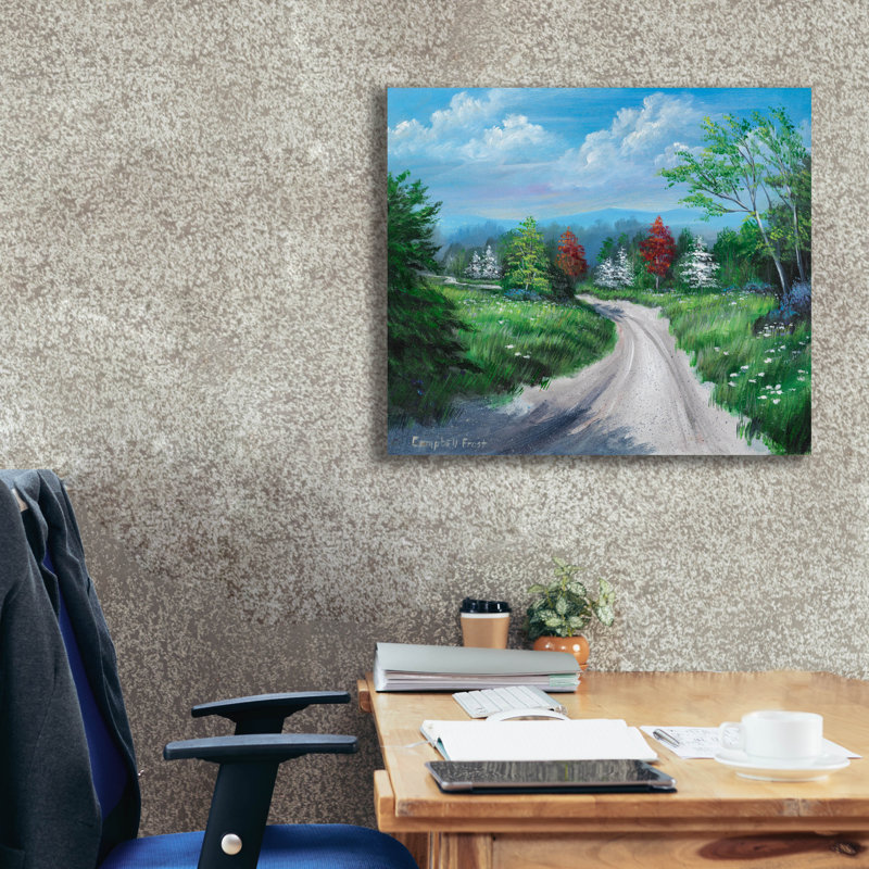  «Country Road» par Campbell Frost, art mural sur toile, 30 po x 26 po, H 26 po x l 30 po