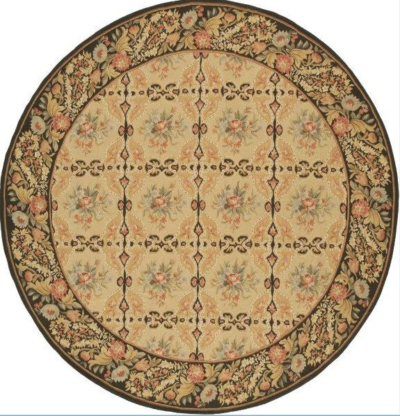 Wool Oriental Area Rug, Round 12'
