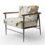Fauteuil décoratif tapissier Touched By Mustard - jaune et gris ultime II-655106843