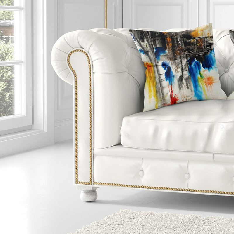 Coussin contemporain, Coussin décoratif, 16 po x 16 po