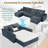Katrein 142.00 W Modular U-Shaped Free Combination,Cloud Couch with Ottomans-255646108