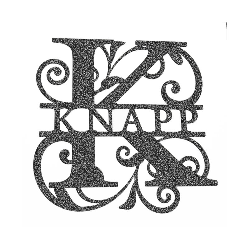 Décoration murale argène, Argent, H 32 po x l 32 po x P 0,06 po, Lettre K