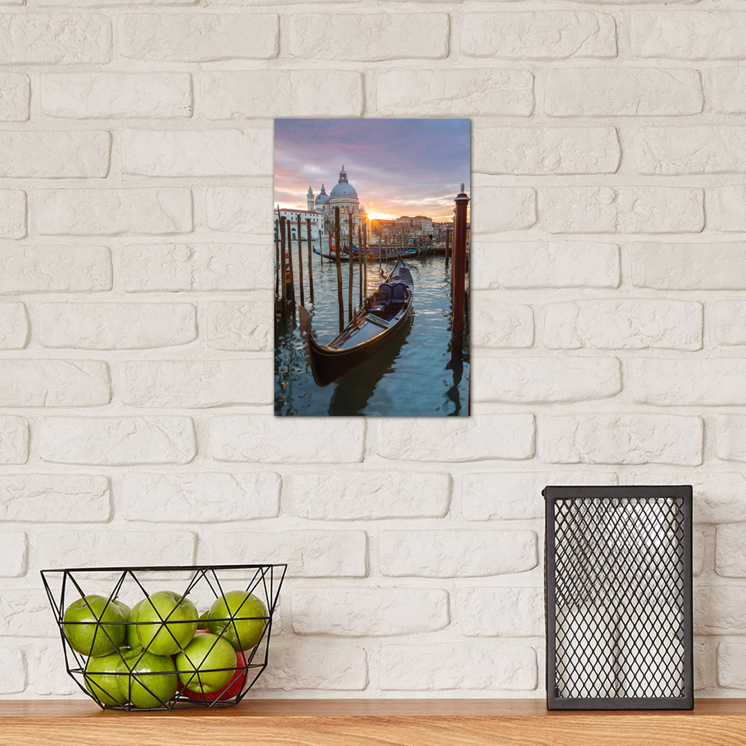 Gondola At Sunset, Venice by Matteo Colombo - Wrapped Canvas Print
