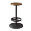 Ensemble de table de bar 3 pièces de style industriel et champêtre, table basse ronde de style pub avec 2 tabourets de bar pour coin bar ou cuisine.