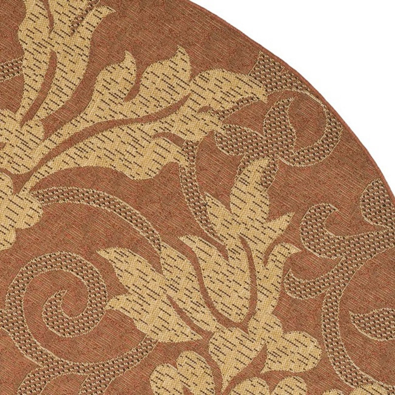 Marpain Performance Floral Indoor/Outdoor Area Rug, Round 6'7"