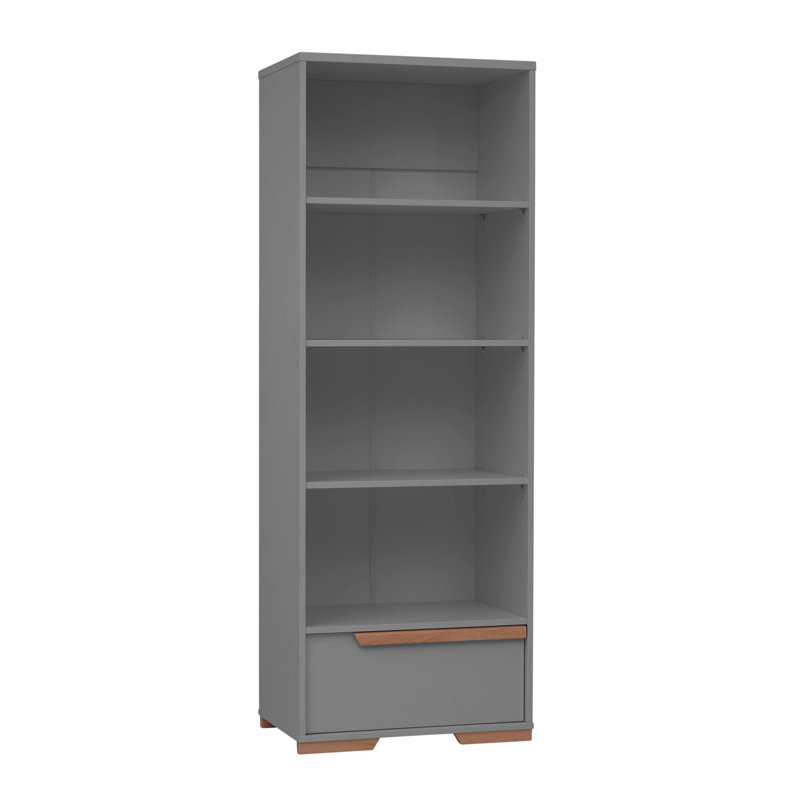 Gerke 195cm H x 70.5cm W Standard Bookcase, Dark Grey