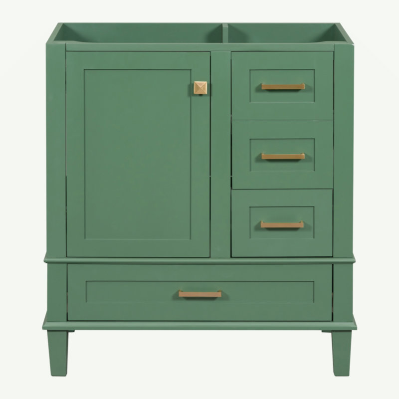 [Cabinet seulement] Meuble-lavabo de 30 po bleu (lavabo non inclus), Vert