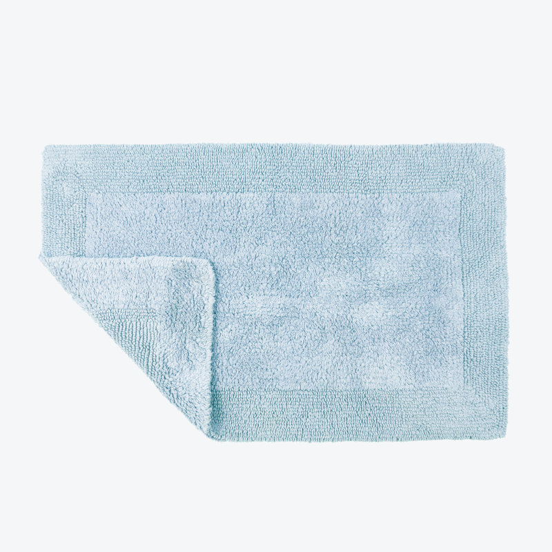 Ruthann Cotton Reversible Bath Mat, Blue