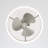 20'' Modern Nickel Drum Ceiling Fan With Light Kit And Remote Control