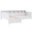 Lit de jour simple en L avec 3 tiroirs de rangement, structure de lit d'angle en bois avec bibliothèque pour chambre d'enfant ou salon, blanc-1398779400