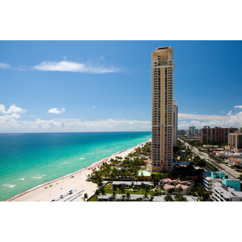 Aerial View Of Miami Skyline by Cdwheatley - Wrapped Canvas Print, 30cm H x 46cm W