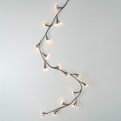 84" Christmas Cluster Lighted Garland, Brown