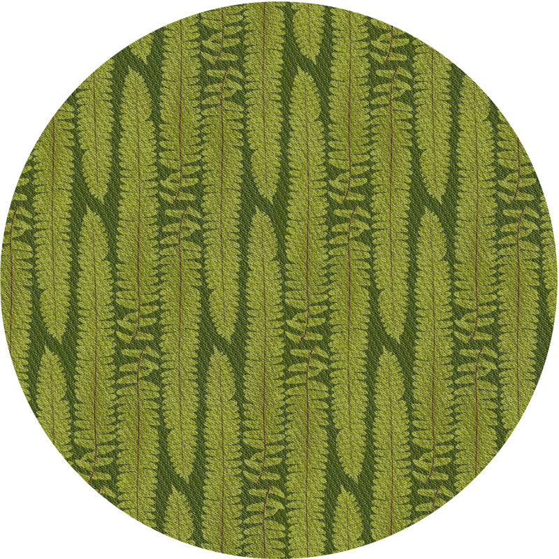 Floral Indoor Rug, Round 7'