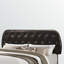 Grand lit Solinus avec aspect en cuir brun, H 45,04 po x l 70,21 po x L 87,06 po