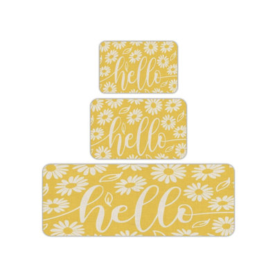 Tapis de cuisine 3 pièces Daisy Hello