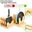 Organisateur de casseroles et de casseroles en bambou extensible pour armoire, ustensiles de cuisson réglables, planche à découper et support de couvercle pour le rangement de la cuisine (naturel)