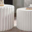 Ensemble de tables basses gigognes blanches festonnées