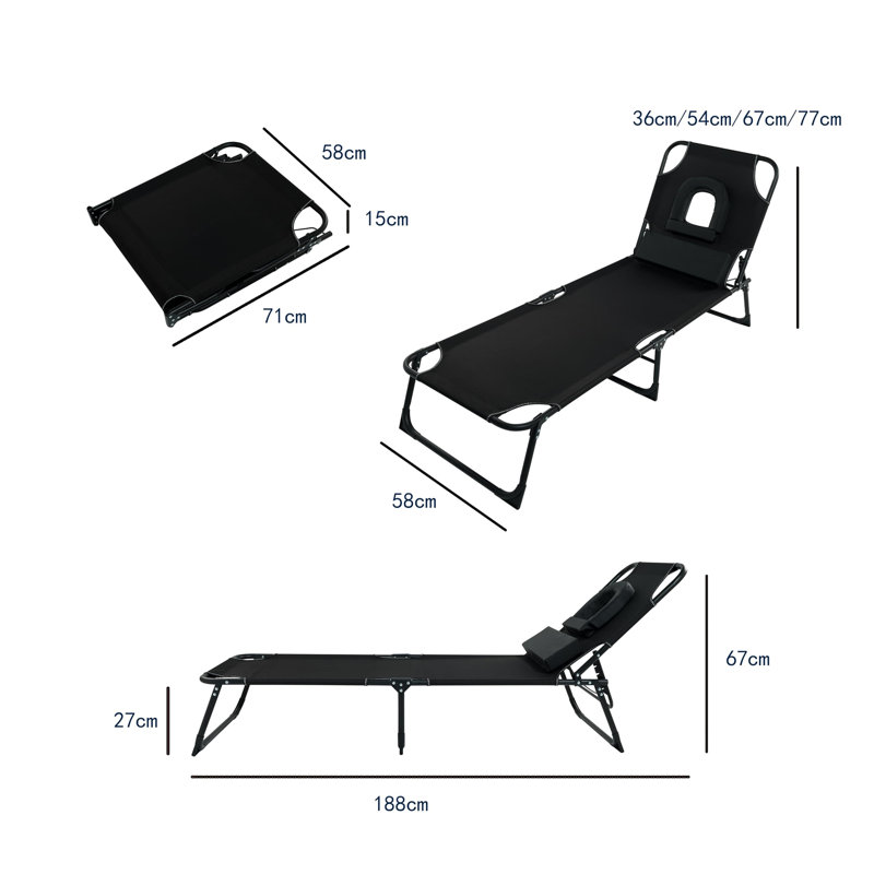 Caraleigh 73.62cm Long Reclining Zero Gravity