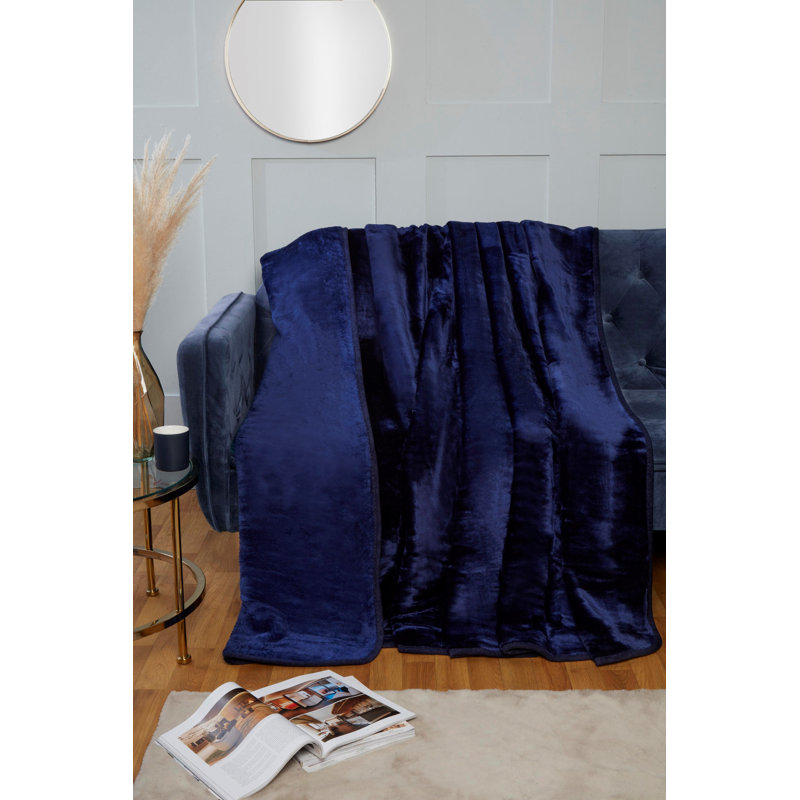 Ajda Standard Throw Blanket, Navy, 59cm W x 79cm L
