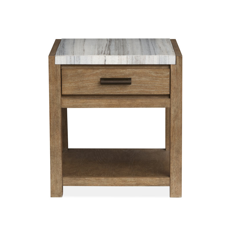 Wilmot Rectangular End Table, Brown