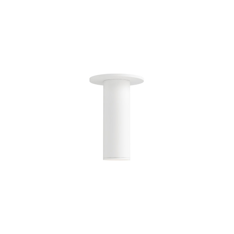 Calibro-Outdoor Flush Mount, White, 7.75" H x 5.25" W x 5.25" D