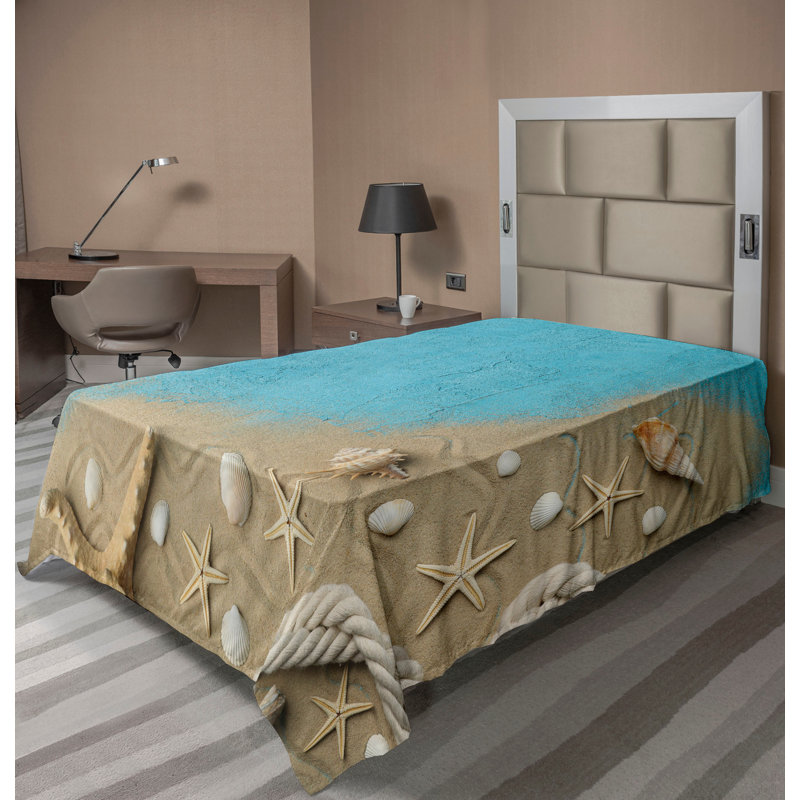 Drap-housse Ambesonne Tropi, Drap plat pour lit simple