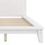 Lit plateforme, cadre de lit moderne de style Mid-Century avec tête de lit, cadre de lit uni-118778030