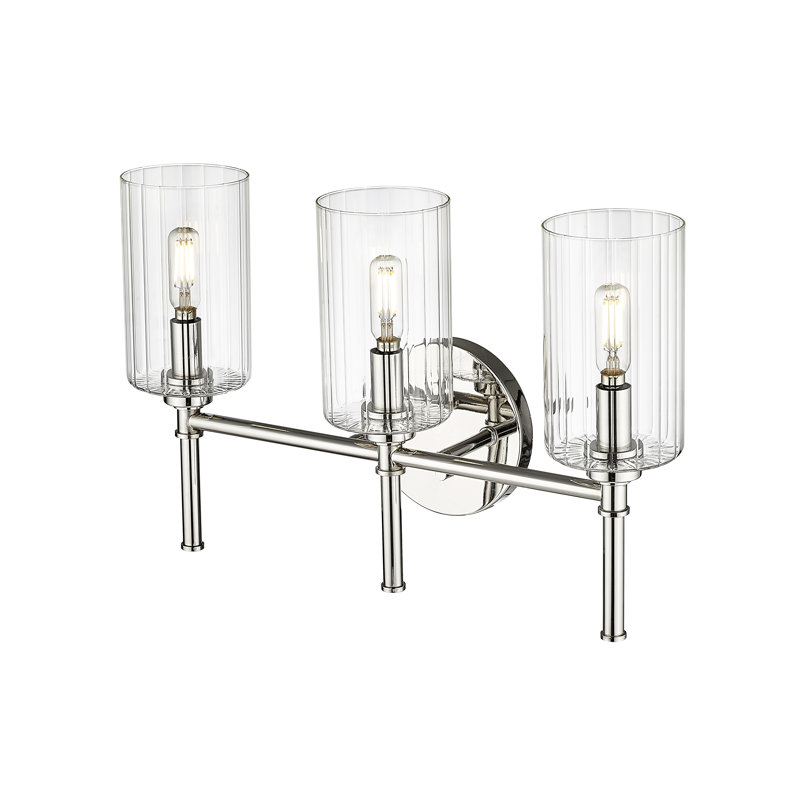 Meuble-lavabo 3 lumières Breakwater Bay Adjuto, Nickel poli