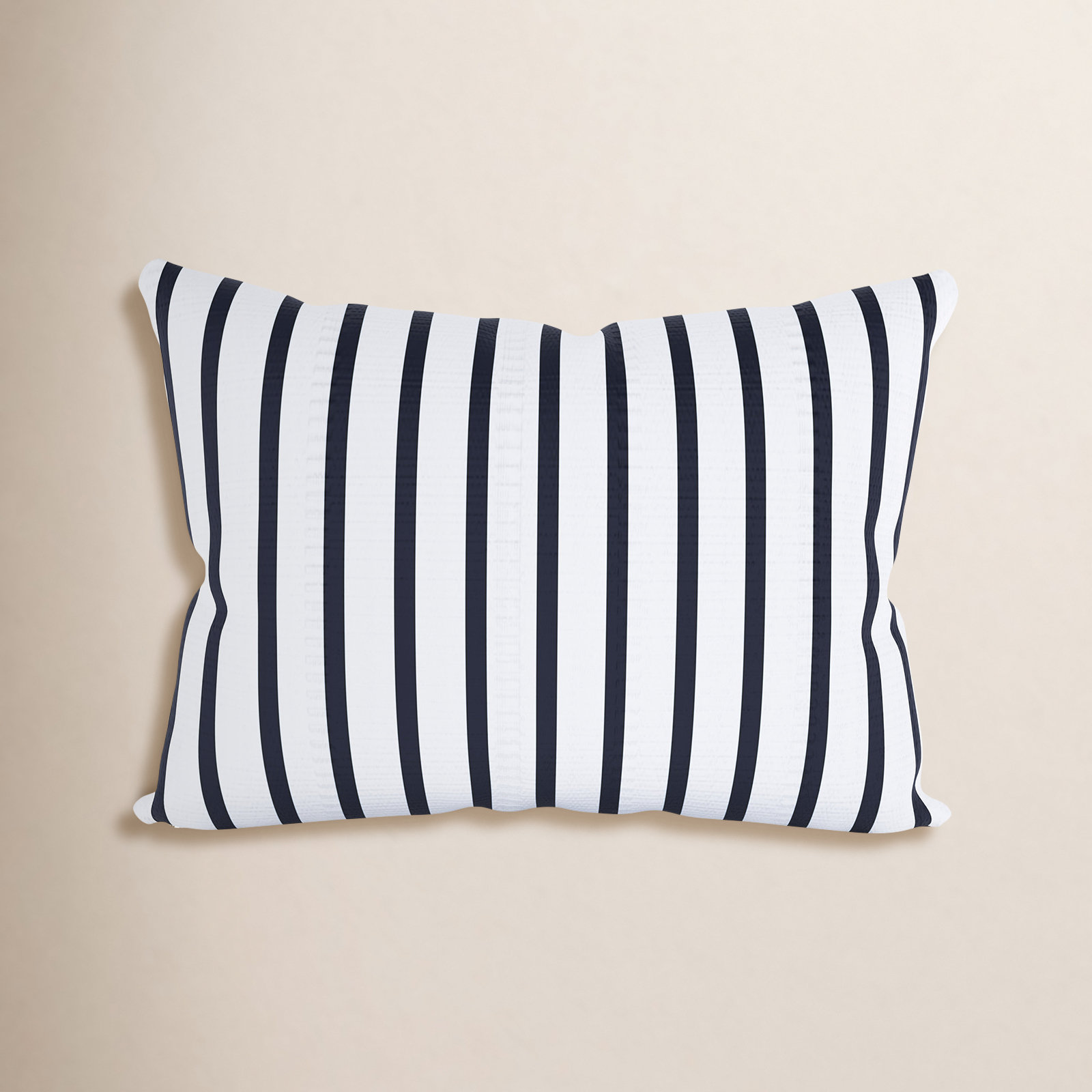 Amala 20" x 3" Sunbrella® Throw Pillow, Sunbrella Lido Stripe