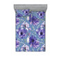 Bleu cadet, violet / floral