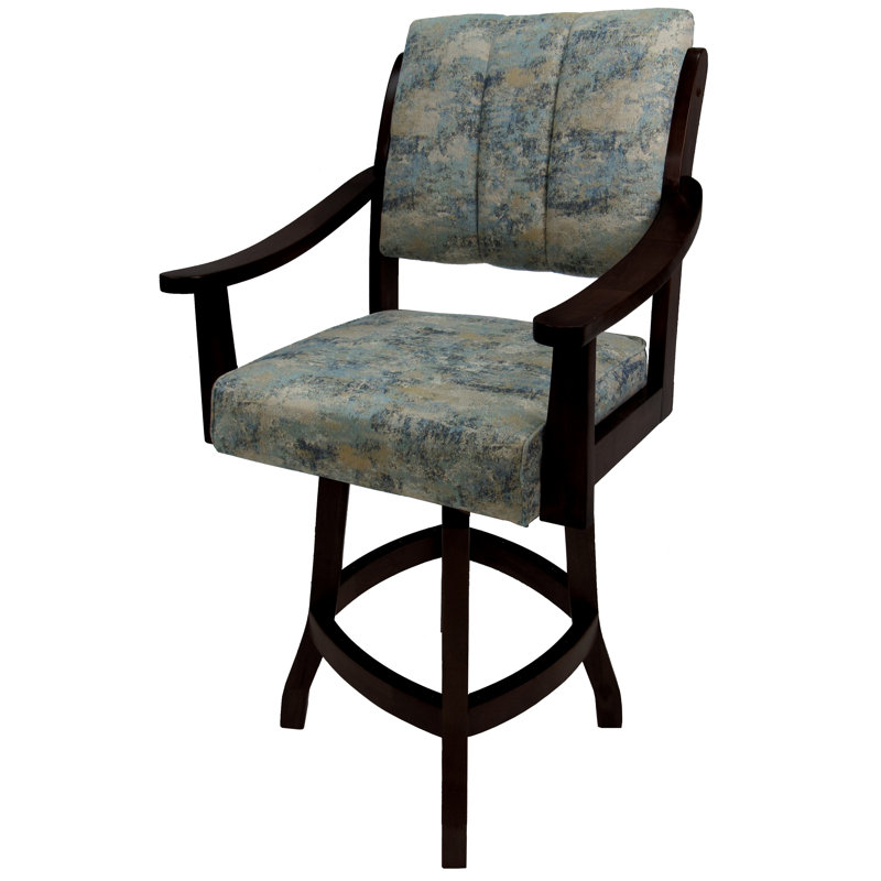 Tabouret de comptoir pivotant Valine, Noir, Tabouret de comptoir (siège d'une hauteur de 26 p